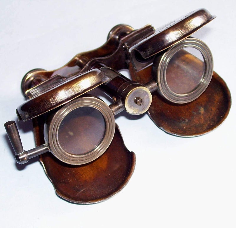 V19 Vintage Antique Brass Binocular Telescope 3" Zoomable Pocket Spyglass – Portable Pirate Style Nautical Scope for Travel, Hiking, Outdoor Adventures, Birdwatching & Home Decor - Image 3